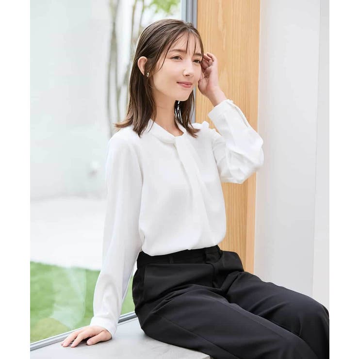 【洗える】ボウタイ風ブラウス | a.v.v【WOMEN】 | 詳細画像40 