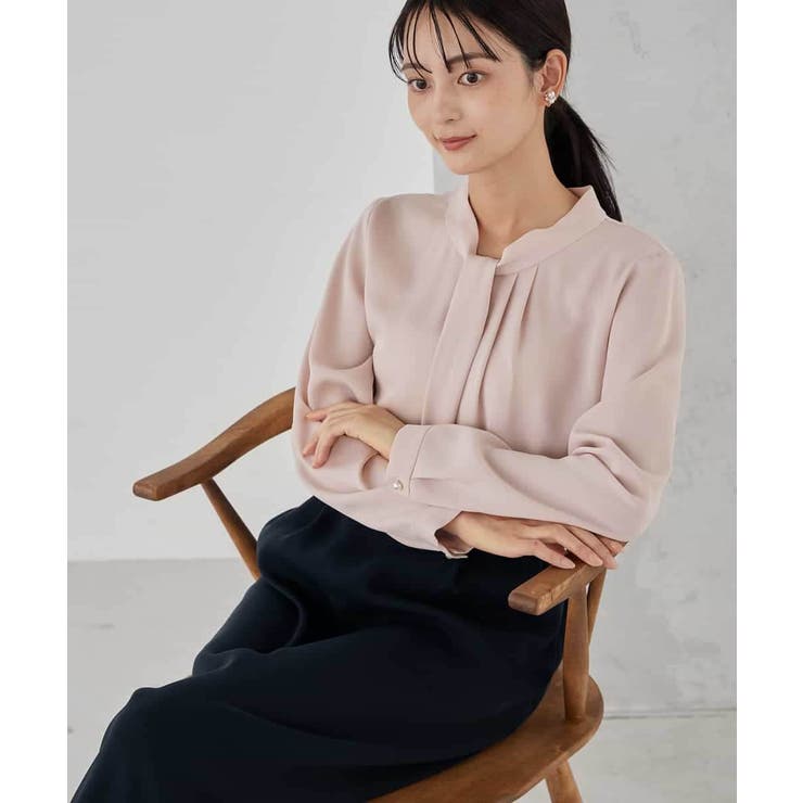 ピンク | 【洗える】ボウタイ風ブラウス | a.v.v【WOMEN】