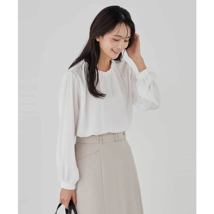 【洗える】タックネックブラウス | a.v.v【WOMEN】 | 詳細画像12 