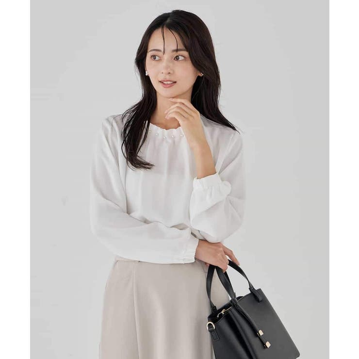 【洗える】タックネックブラウス | a.v.v【WOMEN】 | 詳細画像13 