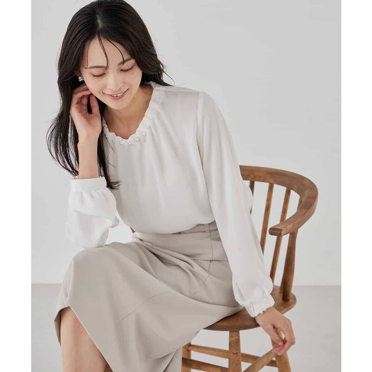 【洗える】タックネックブラウス | a.v.v【WOMEN】 | 詳細画像15 