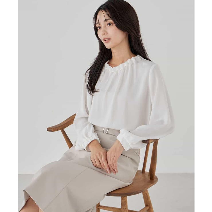 【洗える】タックネックブラウス | a.v.v【WOMEN】 | 詳細画像16 