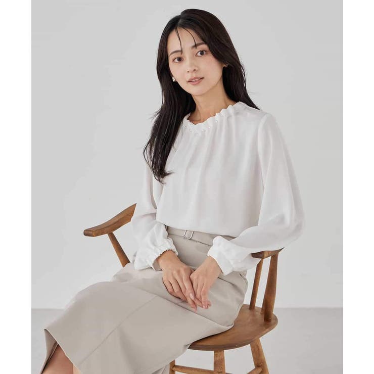 【洗える】タックネックブラウス | a.v.v【WOMEN】 | 詳細画像17 