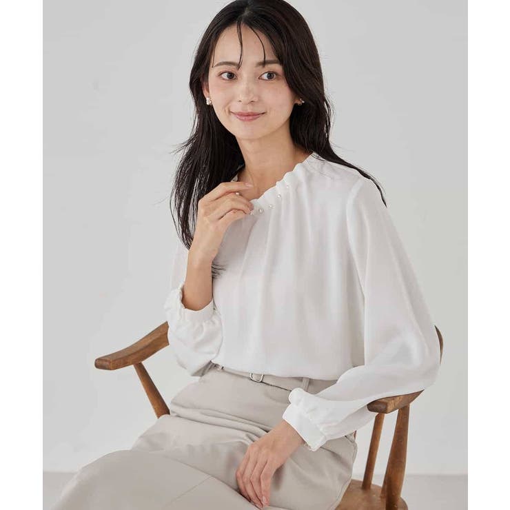 【洗える】タックネックブラウス | a.v.v【WOMEN】 | 詳細画像18 