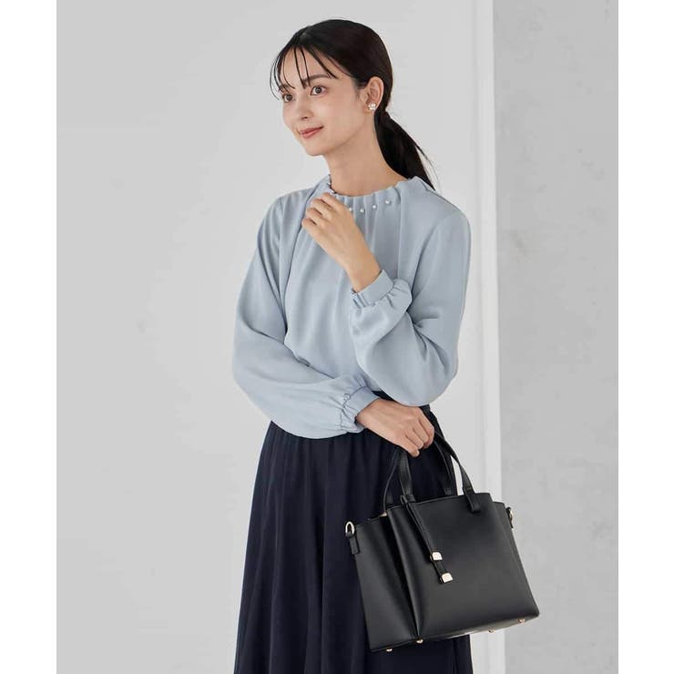 【洗える】タックネックブラウス | a.v.v【WOMEN】 | 詳細画像2 