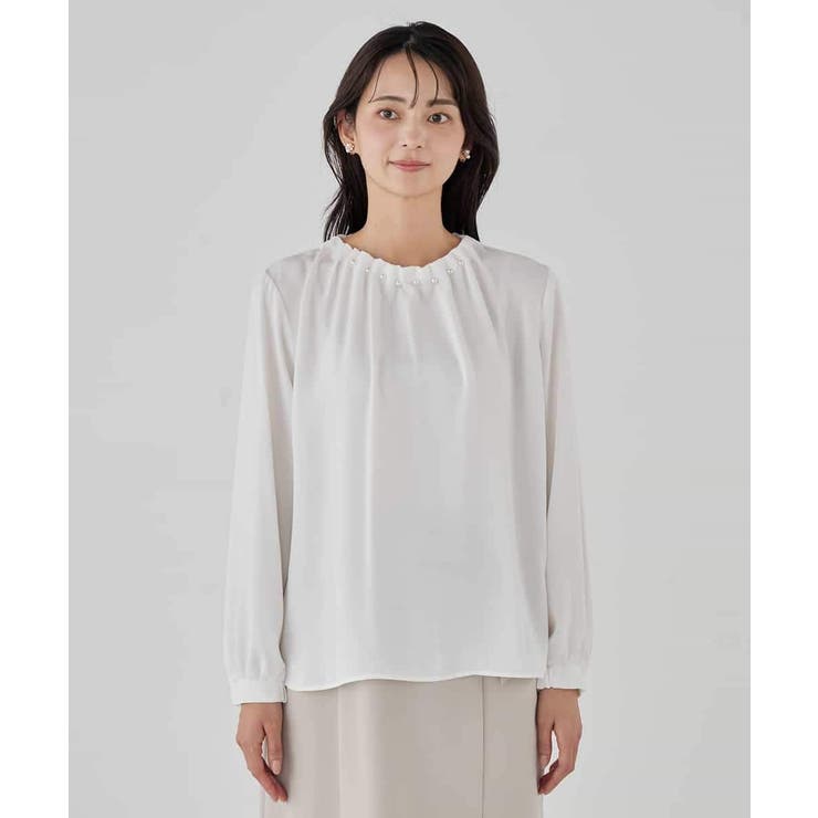 【洗える】タックネックブラウス | a.v.v【WOMEN】 | 詳細画像25 