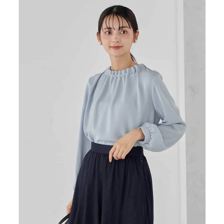 【洗える】タックネックブラウス | a.v.v【WOMEN】 | 詳細画像3 