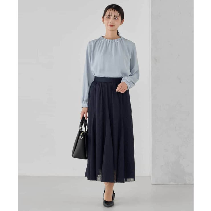 【洗える】タックネックブラウス | a.v.v【WOMEN】 | 詳細画像4 