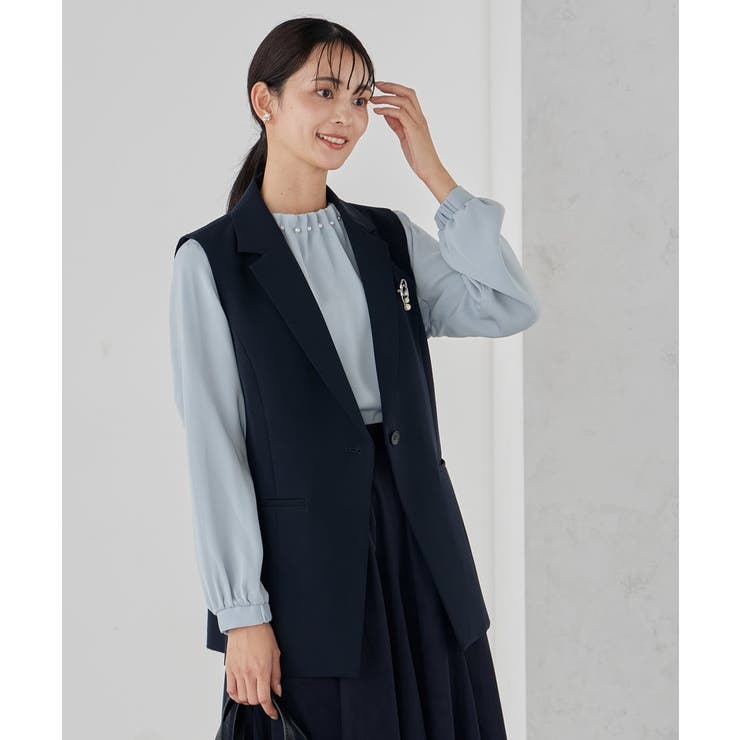 【洗える】タックネックブラウス | a.v.v【WOMEN】 | 詳細画像8 