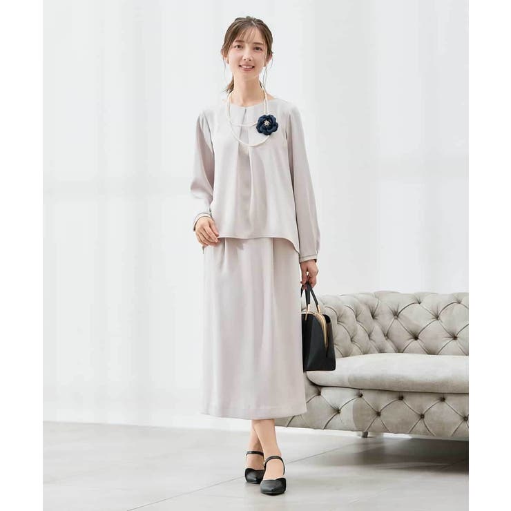 サテンバックフレアブラウス【洗える/速乾/毛玉になりにくい/イージーケア】 | a.v.v【WOMEN】 | 詳細画像12 