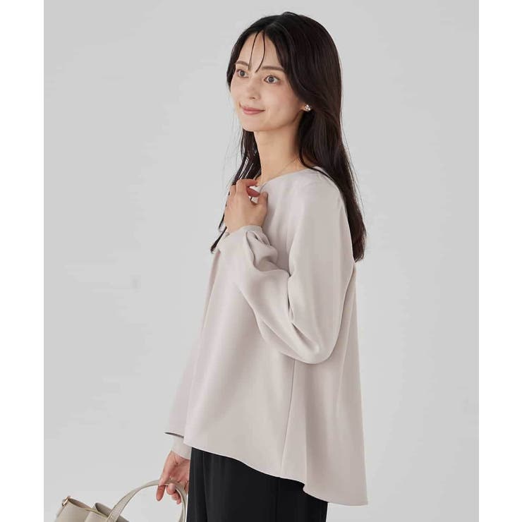 サテンバックフレアブラウス【洗える/速乾/毛玉になりにくい/イージーケア】 | a.v.v【WOMEN】 | 詳細画像17 