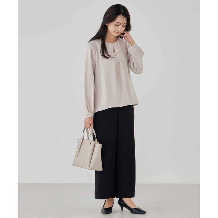 サテンバックフレアブラウス【洗える/速乾/毛玉になりにくい/イージーケア】 | a.v.v【WOMEN】 | 詳細画像22 