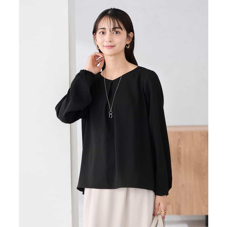 サテンバックフレアブラウス【洗える/速乾/毛玉になりにくい/イージーケア】 | a.v.v【WOMEN】 | 詳細画像23 