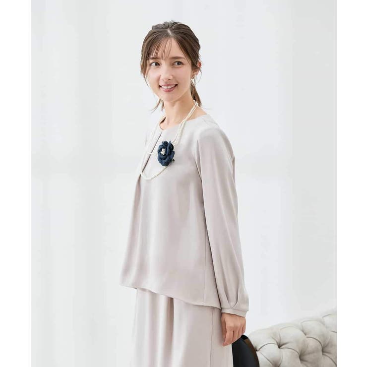 サテンバックフレアブラウス【洗える/速乾/毛玉になりにくい/イージーケア】 | a.v.v【WOMEN】 | 詳細画像8 