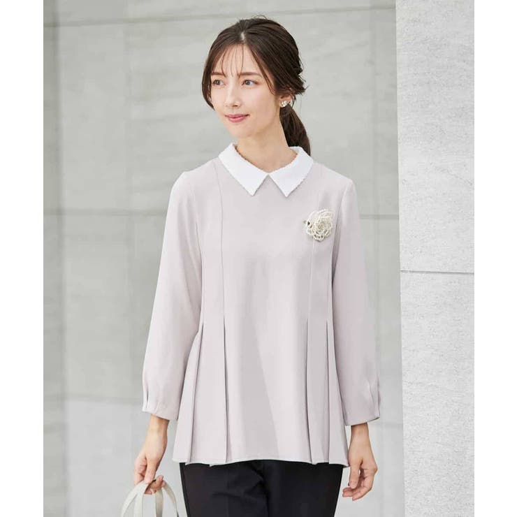 2WAYサテン襟付きペプラムブラウス | a.v.v【WOMEN】 | 詳細画像26 