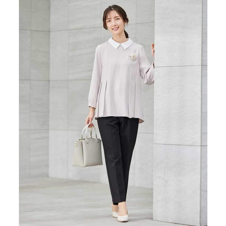 2WAYサテン襟付きペプラムブラウス | a.v.v【WOMEN】 | 詳細画像30 