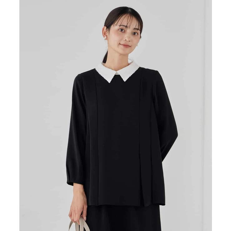 2WAYサテン襟付きペプラムブラウス | a.v.v【WOMEN】 | 詳細画像36 
