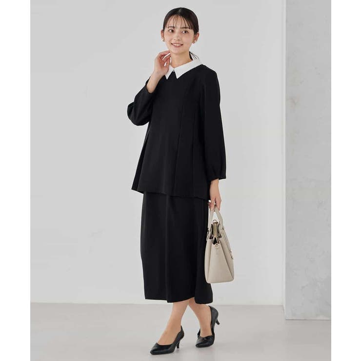 2WAYサテン襟付きペプラムブラウス | a.v.v【WOMEN】 | 詳細画像40 