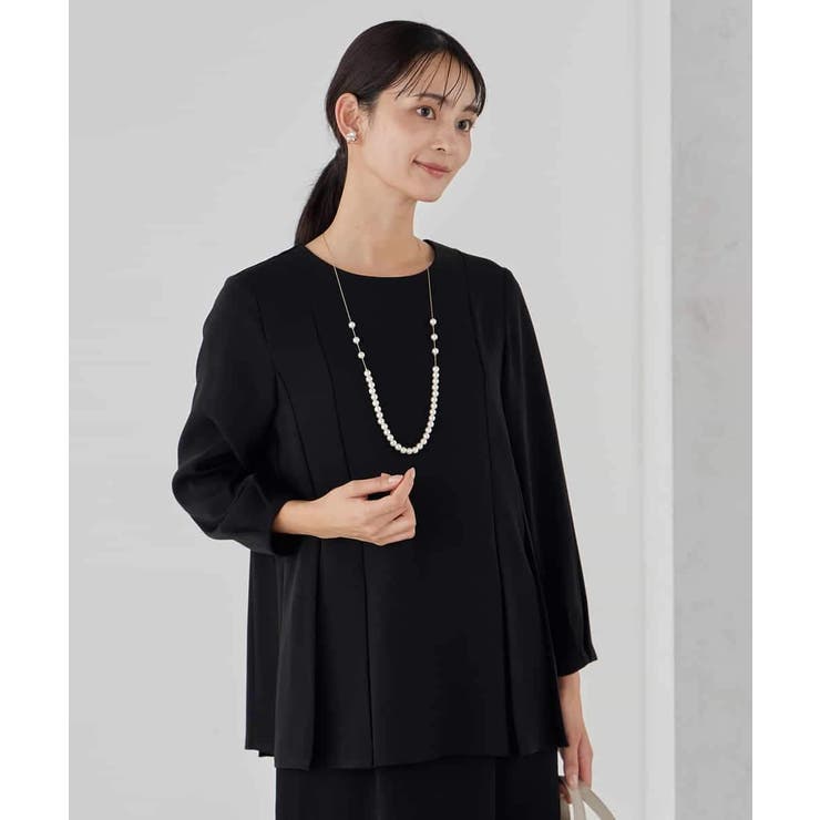 2WAYサテン襟付きペプラムブラウス | a.v.v【WOMEN】 | 詳細画像44 