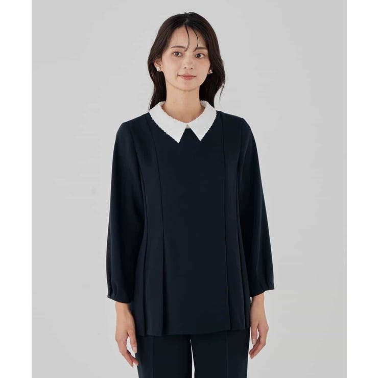 2WAYサテン襟付きペプラムブラウス | a.v.v【WOMEN】 | 詳細画像48 