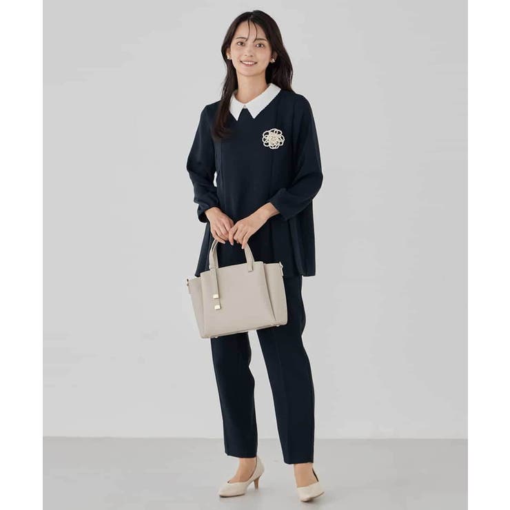 2WAYサテン襟付きペプラムブラウス | a.v.v【WOMEN】 | 詳細画像7 