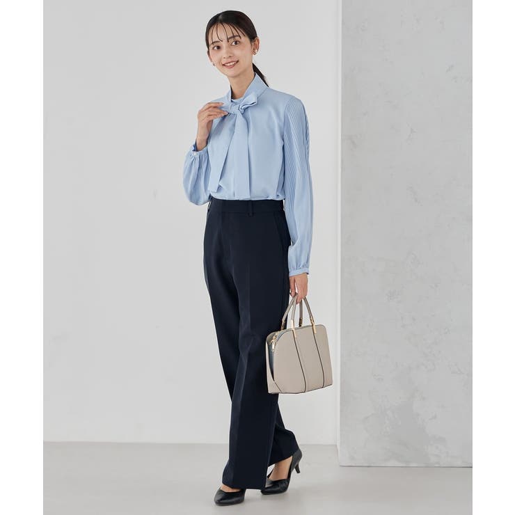 【洗える】2WAY袖プリーツボウタイブラウス | a.v.v【WOMEN】 | 詳細画像3 