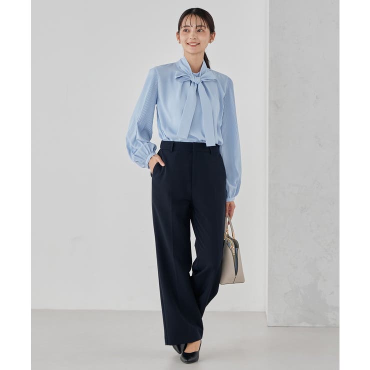 【洗える】2WAY袖プリーツボウタイブラウス | a.v.v【WOMEN】 | 詳細画像4 