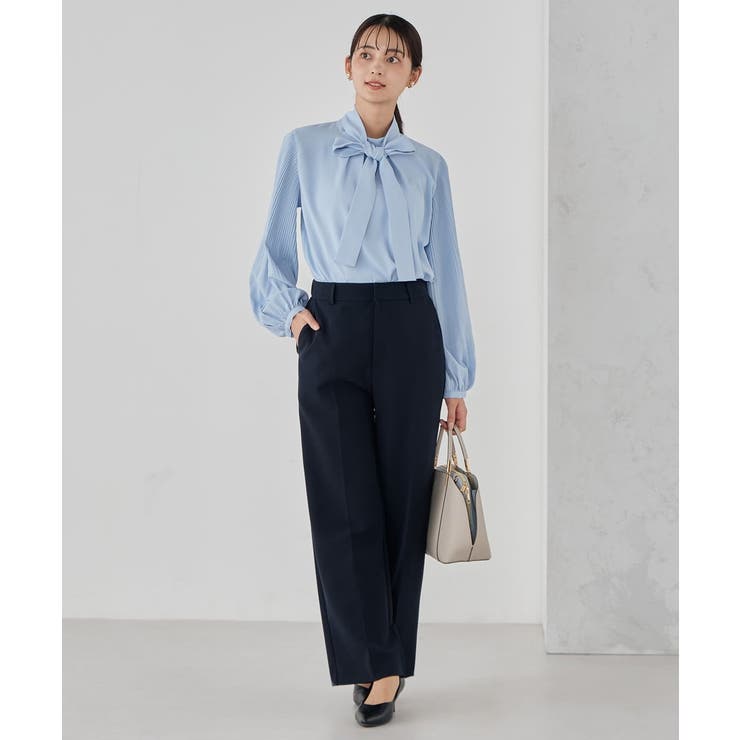 【洗える】2WAY袖プリーツボウタイブラウス | a.v.v【WOMEN】 | 詳細画像5 