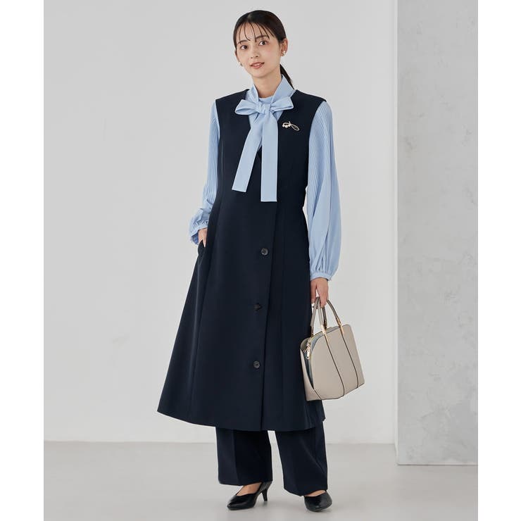 【洗える】2WAY袖プリーツボウタイブラウス | a.v.v【WOMEN】 | 詳細画像9 