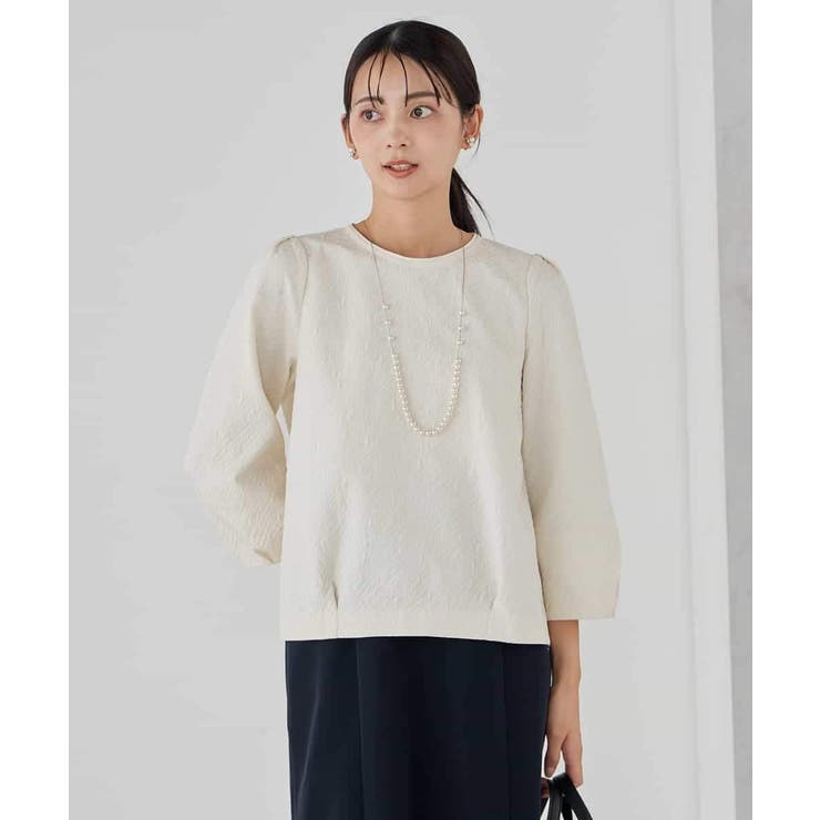 ジャガードコクーンブラウス | a.v.v【WOMEN】 | 詳細画像16 