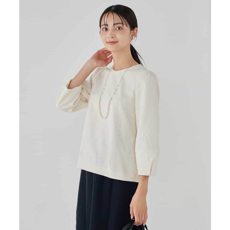 ジャガードコクーンブラウス | a.v.v【WOMEN】 | 詳細画像17 