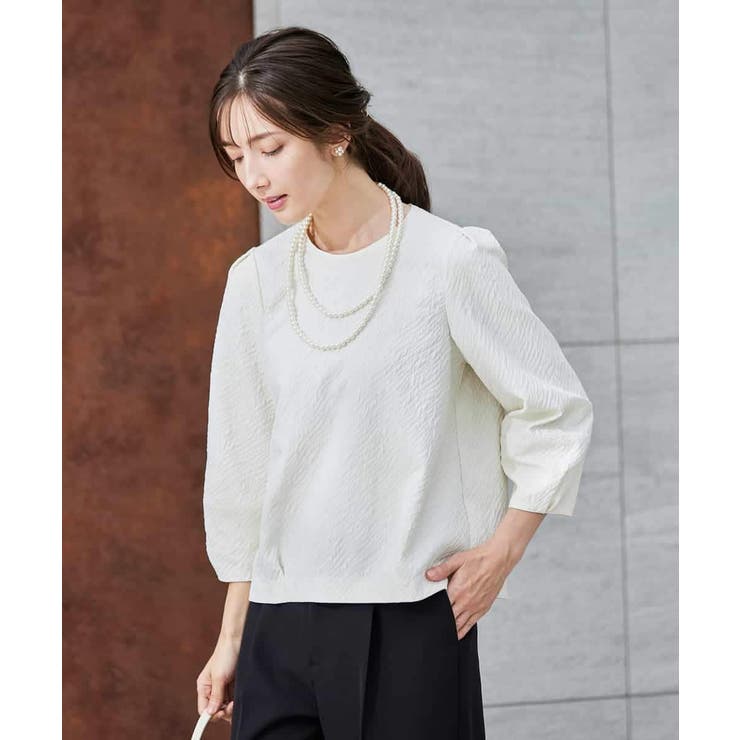 ジャガードコクーンブラウス | a.v.v【WOMEN】 | 詳細画像9 