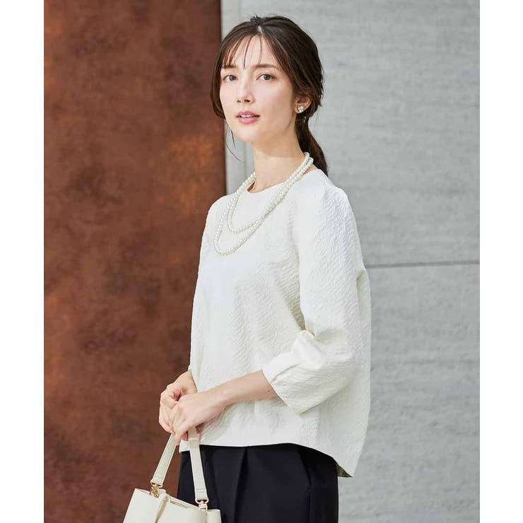 アイボリー | ジャガードコクーンブラウス | a.v.v【WOMEN】