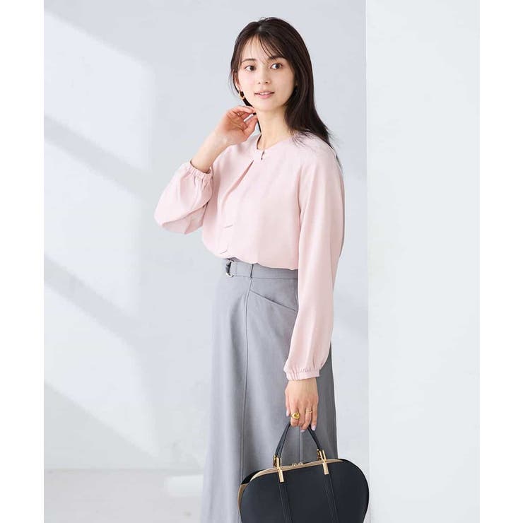 【洗える/ストレッチ】バーチャームボウタイブラウス | a.v.v【WOMEN】 | 詳細画像12 