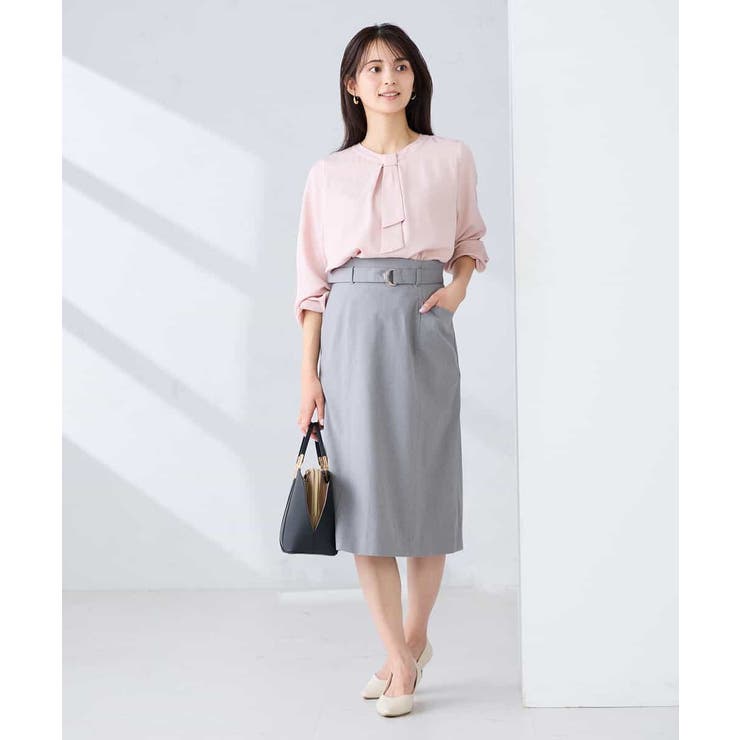 【洗える/ストレッチ】バーチャームボウタイブラウス | a.v.v【WOMEN】 | 詳細画像14 