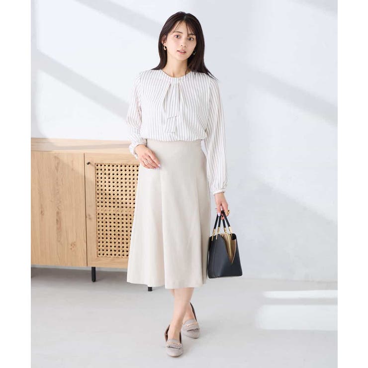 【洗える/ストレッチ】バーチャームボウタイブラウス | a.v.v【WOMEN】 | 詳細画像23 