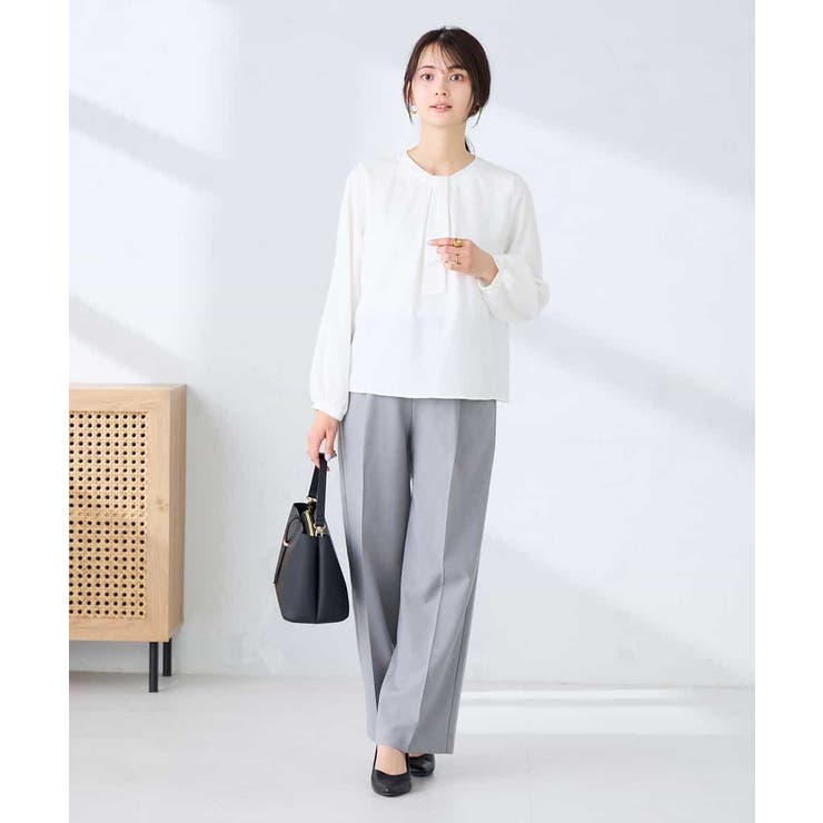 【洗える/ストレッチ】バーチャームボウタイブラウス | a.v.v【WOMEN】 | 詳細画像27 