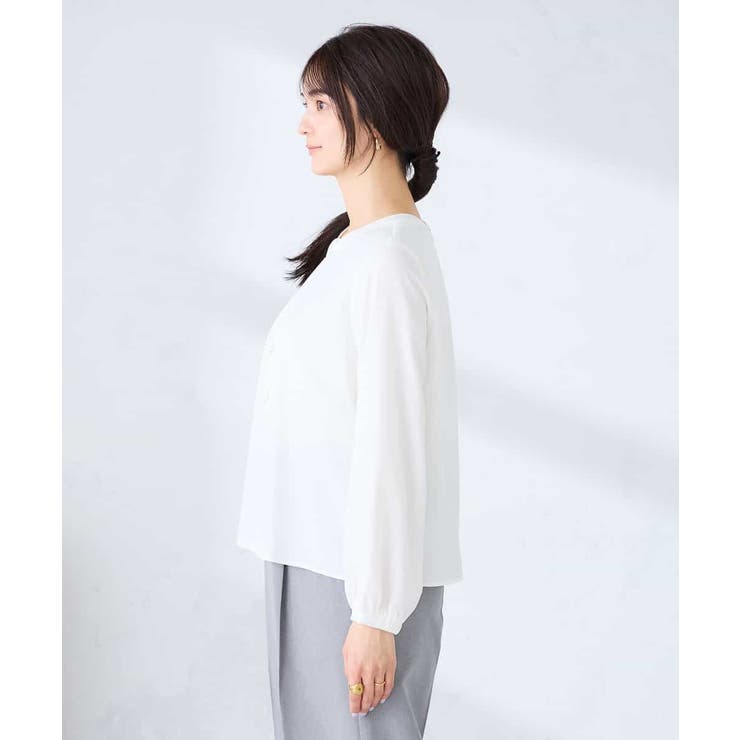 【洗える/ストレッチ】バーチャームボウタイブラウス | a.v.v【WOMEN】 | 詳細画像31 