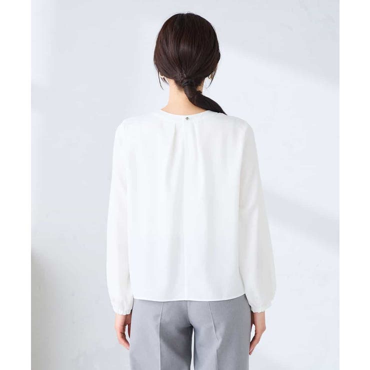 【洗える/ストレッチ】バーチャームボウタイブラウス | a.v.v【WOMEN】 | 詳細画像32 