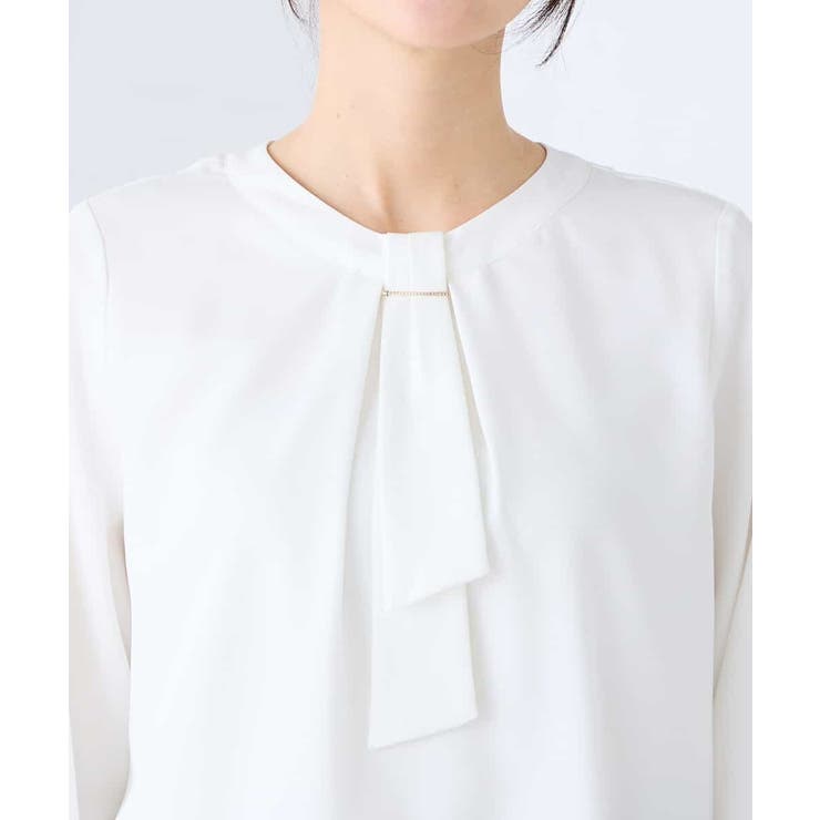 【洗える/ストレッチ】バーチャームボウタイブラウス | a.v.v【WOMEN】 | 詳細画像33 