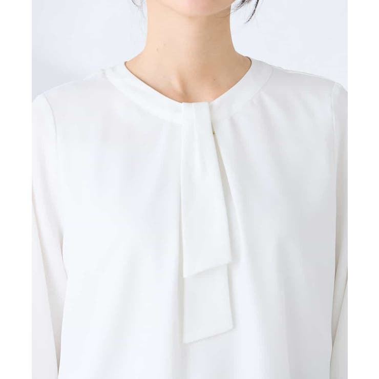 【洗える/ストレッチ】バーチャームボウタイブラウス | a.v.v【WOMEN】 | 詳細画像34 