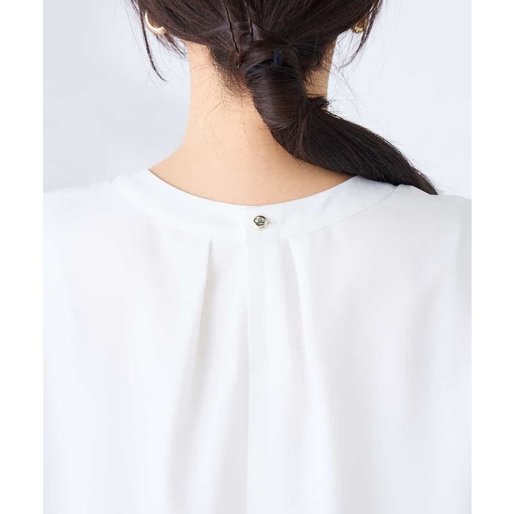 【洗える/ストレッチ】バーチャームボウタイブラウス | a.v.v【WOMEN】 | 詳細画像5 