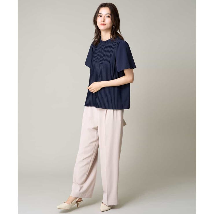 【洗える】フリルネックプリーツブラウス | a.v.v【WOMEN】 | 詳細画像14 