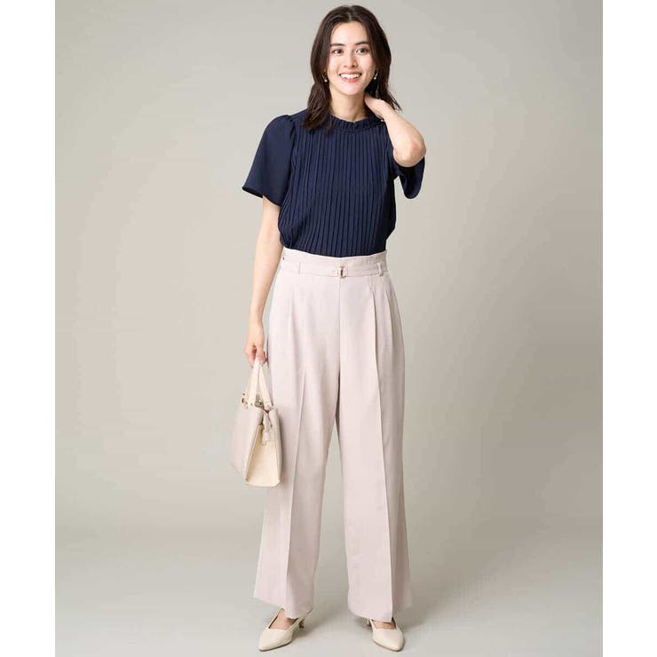 【洗える】フリルネックプリーツブラウス | a.v.v【WOMEN】 | 詳細画像18 