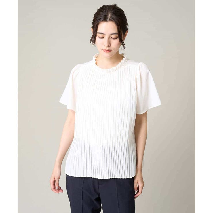 【洗える】フリルネックプリーツブラウス | a.v.v【WOMEN】 | 詳細画像27 