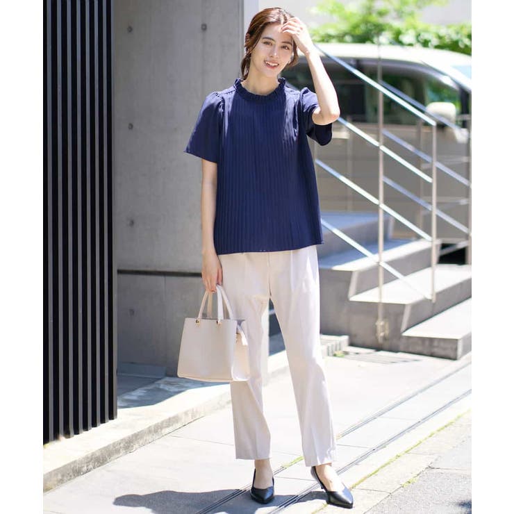 【洗える】フリルネックプリーツブラウス | a.v.v【WOMEN】 | 詳細画像3 