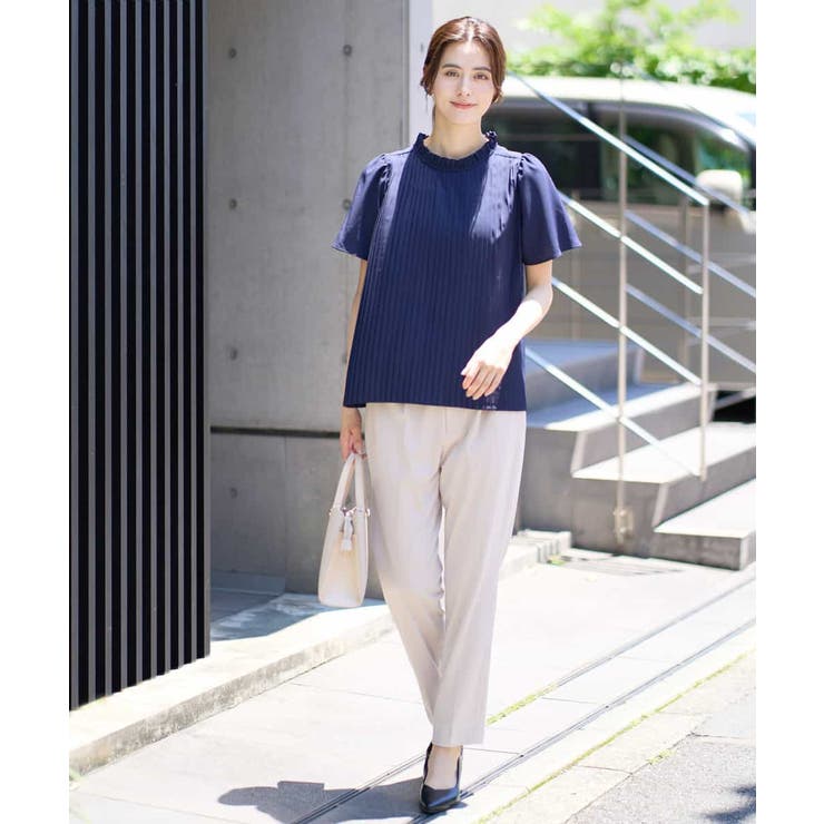 【洗える】フリルネックプリーツブラウス | a.v.v【WOMEN】 | 詳細画像5 