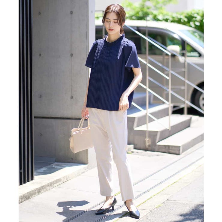 【洗える】フリルネックプリーツブラウス | a.v.v【WOMEN】 | 詳細画像6 