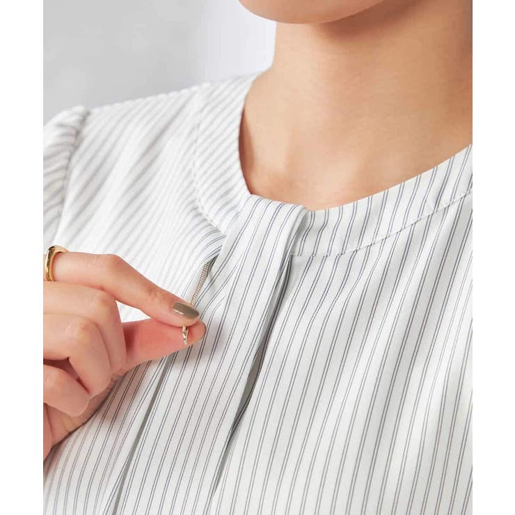 【ストレッチ/洗える】チャーム付きボウタイブラウス | a.v.v【WOMEN】 | 詳細画像34 