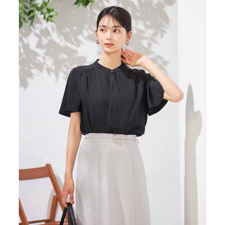 【洗える】ドビードットラッフルブラウス | a.v.v【WOMEN】 | 詳細画像11 